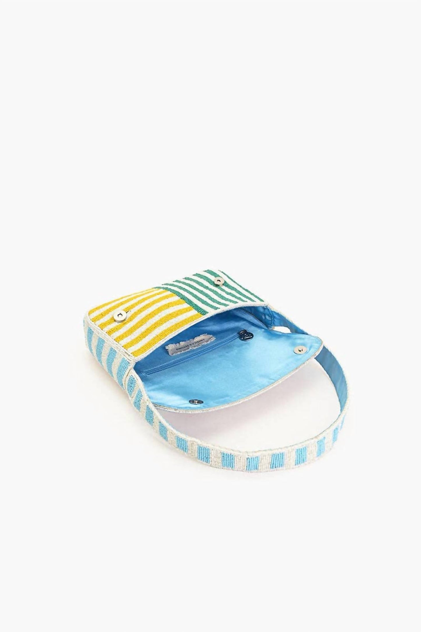 America & Beyond - Women's Candy Stripes Embellished Shoulder Bag