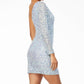 Ashleylauren - One-shoulder Short Sequin Cocktail Dress