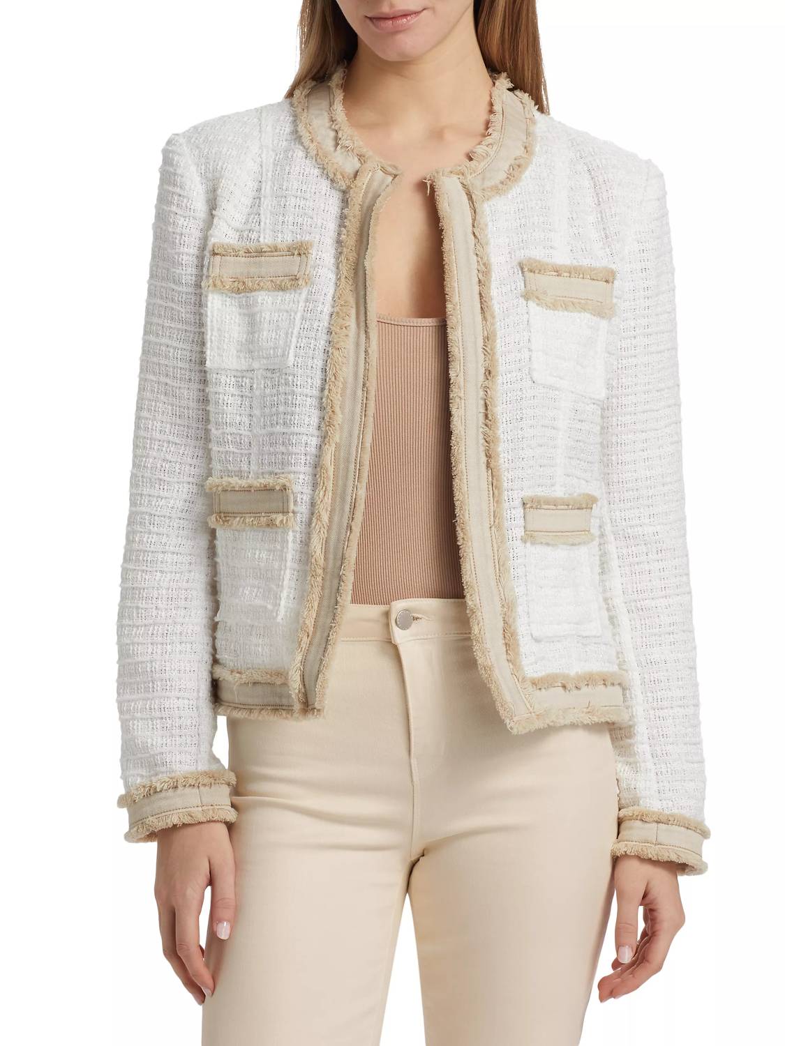 L'Agence - Agnes Tweed Denim Jacket