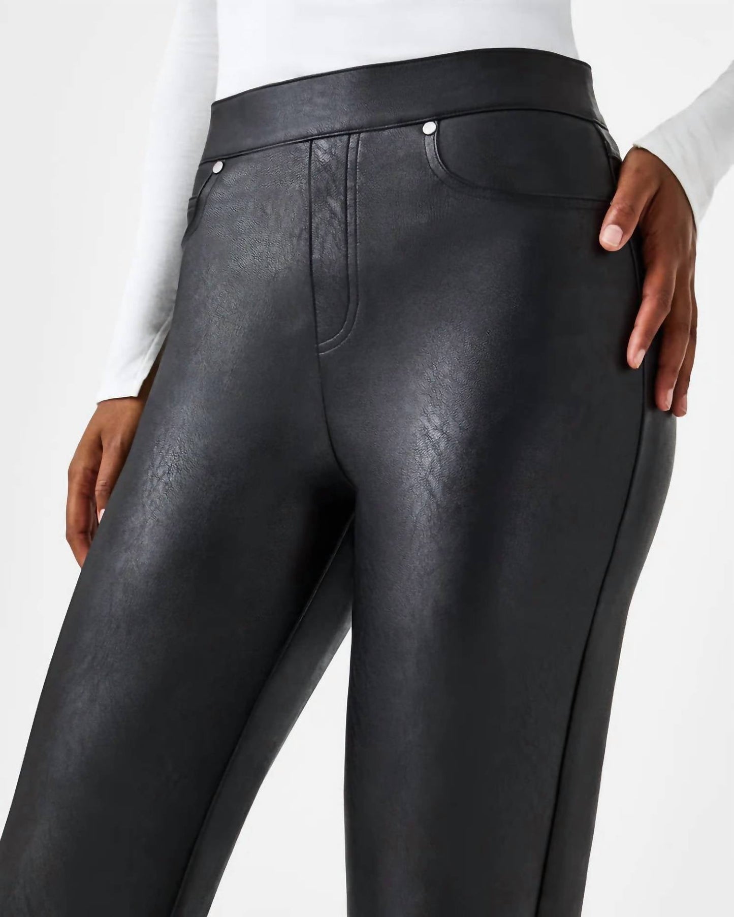 Spanx - Leather-like Straight Pants