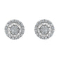 Sterling Silver Diamond Cluster Earrings (1 cttw, I-J Color, I2-I3 Clarity)