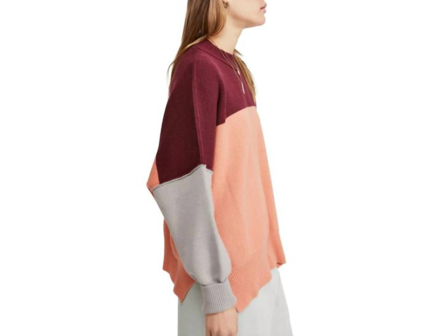 Free People - Easy Street Colorblock Oversized Sweater