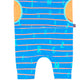 RAGS Apparel Kid's Tank Hooded Capri Peek Pocket Rag Romper Blue Size 12-18M