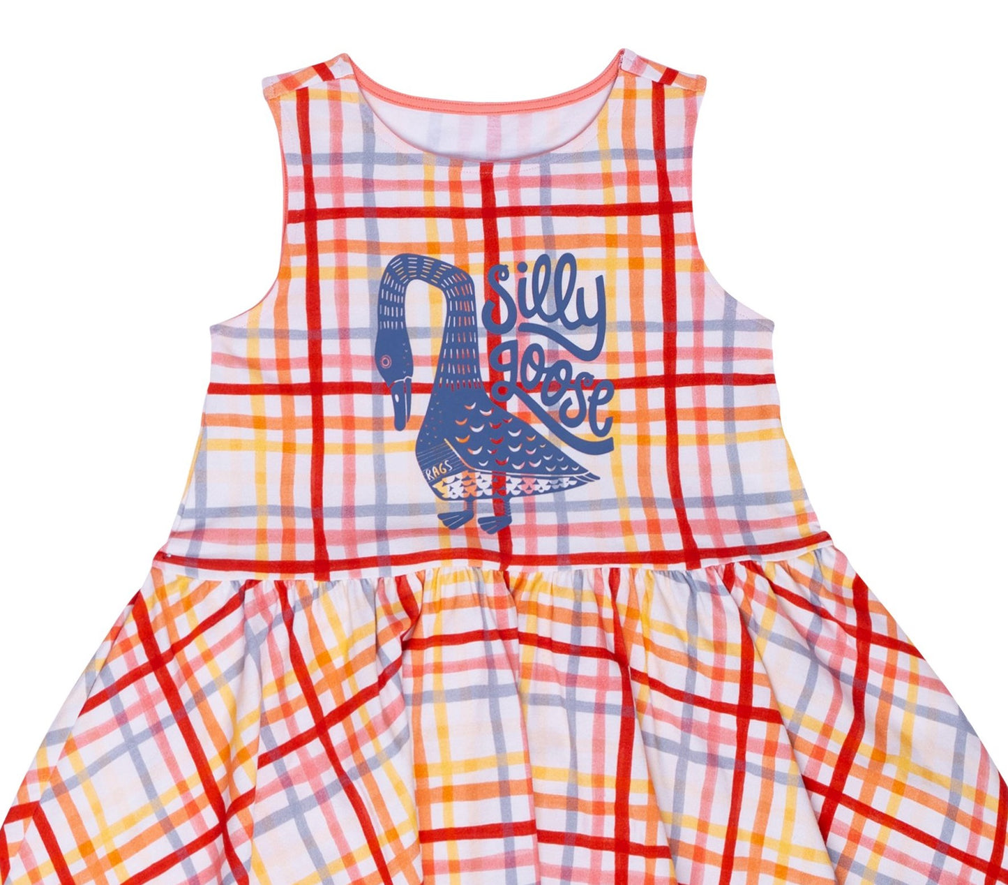 RAGS Apparel Kid's Sleeveless Drop Waist Dress White Size 2T