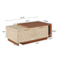 Extendable Coffee Table With 2 Storage Drawers, Dual Tone With Sliding Top, Hidden Storage - Walnut