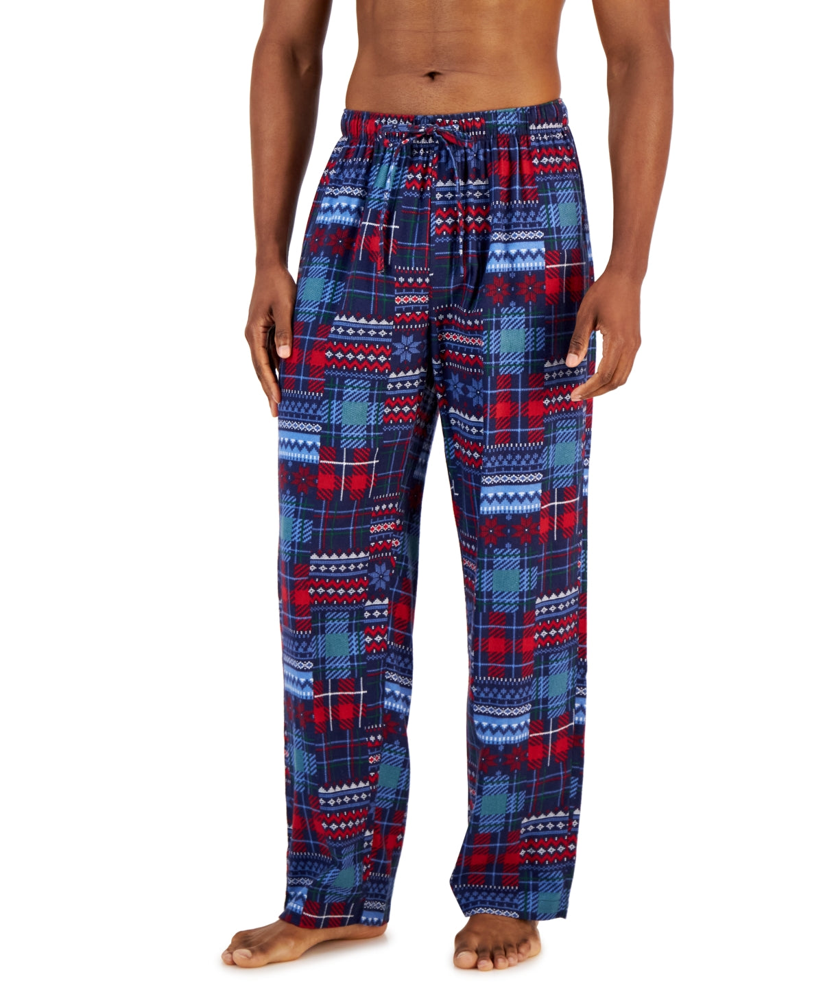 mens-red-and-green-plaid-flannel-pajama-pants