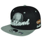 Black Eagles Oakland Football Black Two Toned Snapback Gray Flat Bill Hat Cap