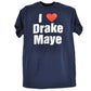 New England I Heart Love Drake Maye Football Crew Neck Adults Tshirt Tee