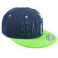 Seattle Seahawks Theme Football City Flat Bill Adjustable Helmet Adults Hat Cap