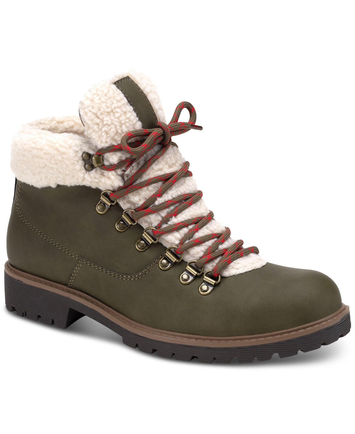 mens-glenn-faux-leather-fleece-trimmed-lace-up-boots