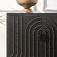 Modern Black Sideboard Cabinet with Nailhead Accents