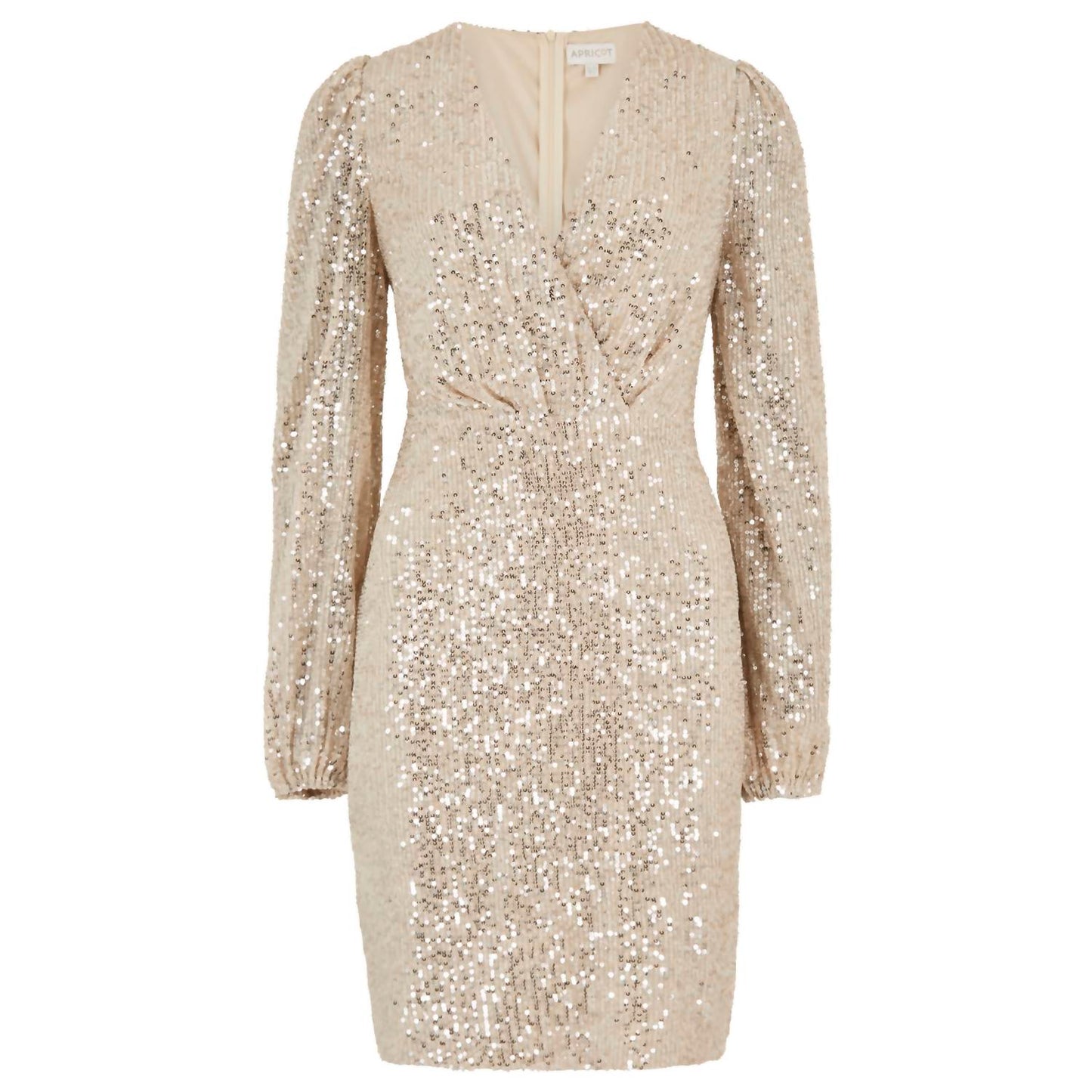 Apricot - Sequin X-Over Bodycon Dress