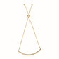 14k Yellow Gold Chain Bar Lariat Style Bracelet