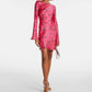 Ganni - Printed Satin Mini Dress