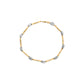 10k Two-Tone Gold 1/3 Cttw Diamond Pave Set Heart S-Link 7.25" Bracelet (I-J Color, I2-I3 Clarity)