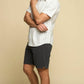 Fundamental Coast - Bondi Linen Stripe Short Sleeve Top