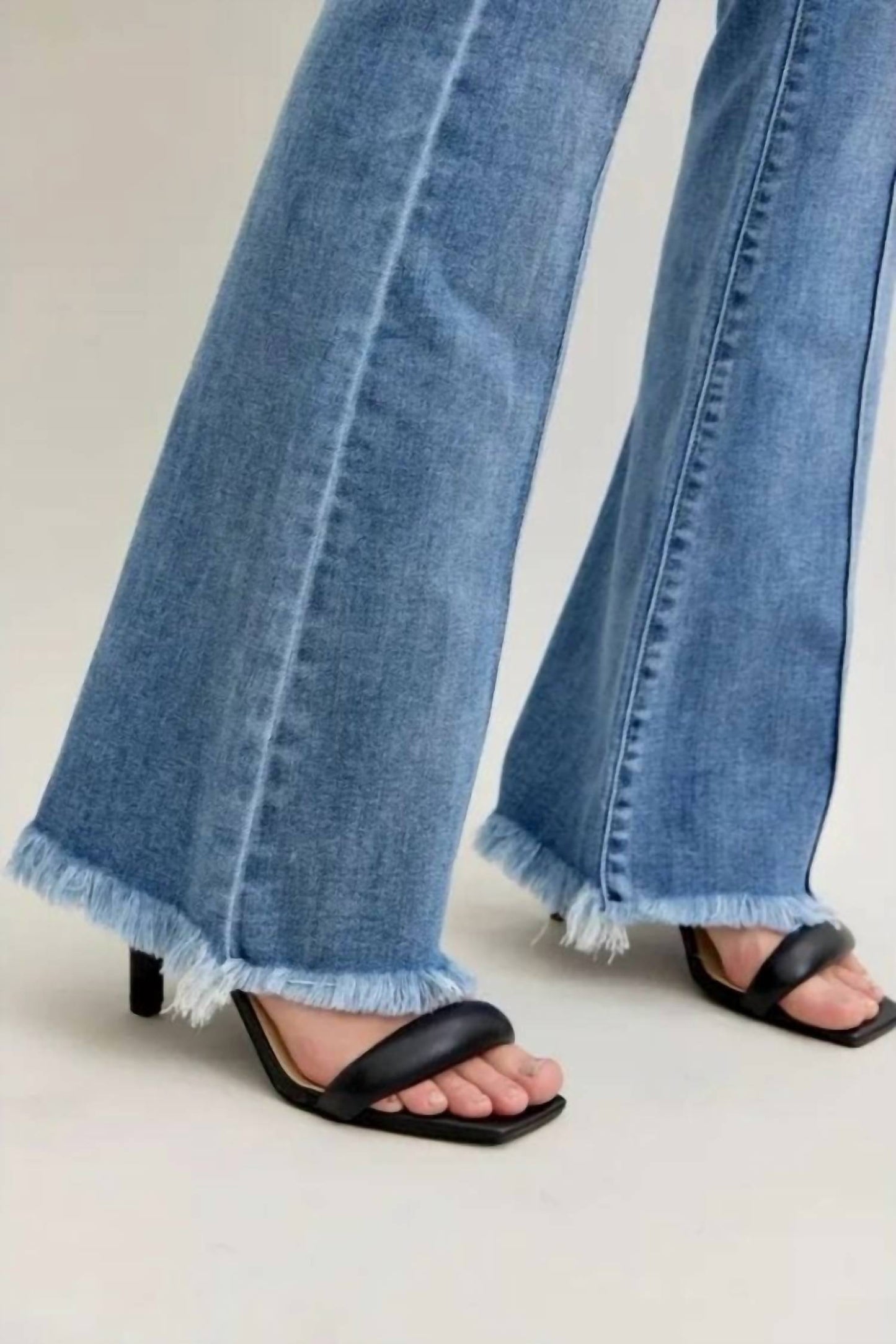 Judy Blue - High Waist Flare Fray Hem Jeans