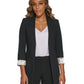 Calvin Klein Womens Roll Sleeve Open Front Blazer