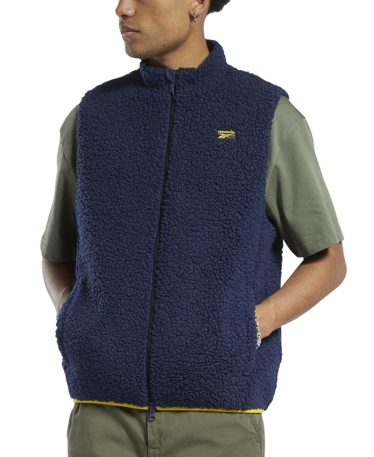 reebok-mens-blue-reversible-cord-sherpa-fleece-vest-xlarge