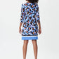 Joseph Ribkoff - Button Shoulder Multi Print Dress