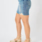 Judy Blue - Fray Hem Distressed Jean Skirt