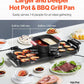 2300w Hot Pot Grill 2-in-1 Electric Bbq Pan 3.25l