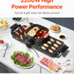 2300w Hot Pot Grill 2-in-1 Electric Bbq Pan 3.25l