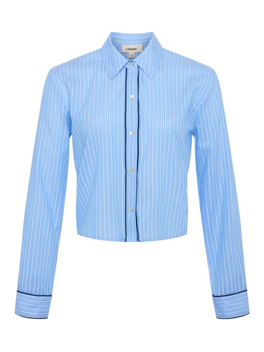 L'Agence - Cosette Cropped Poplin Shirt