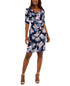 floral-print-elbow-sleeve-sheath-dress