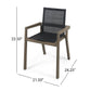 Belfast Dining Chair with Acacia Wood Frame and Mesh Seating (Set of 2)