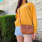 Anabaglish - Women's Cassie Convertible Leather Crossbody Bag