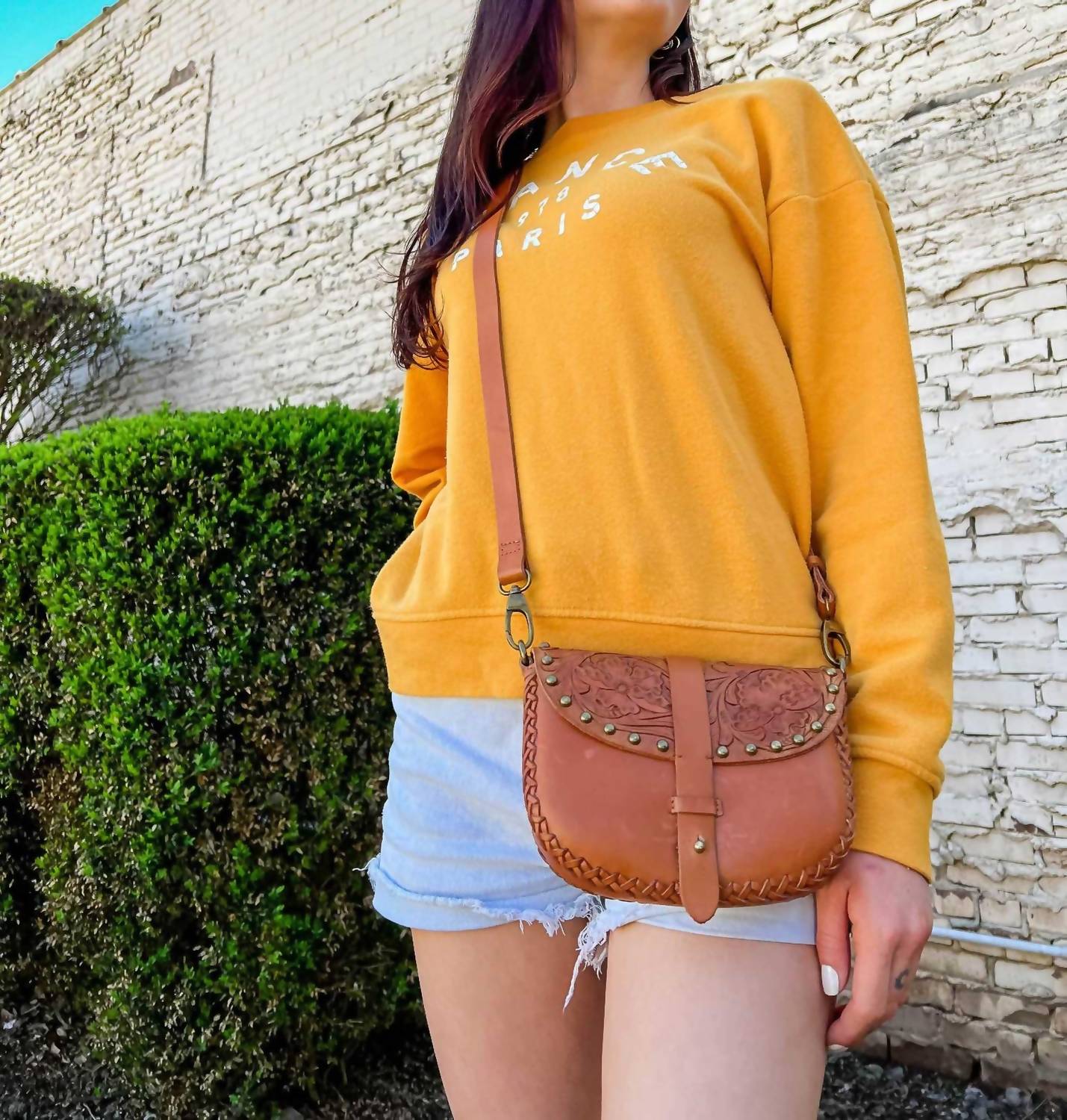 Anabaglish - Women's Cassie Convertible Leather Crossbody Bag