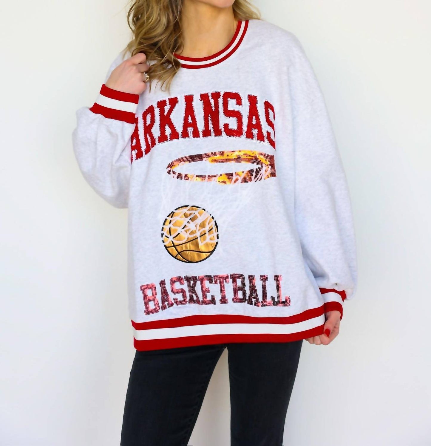 Queen Of Sparkles - Arkansas Basketball Sweatshirt