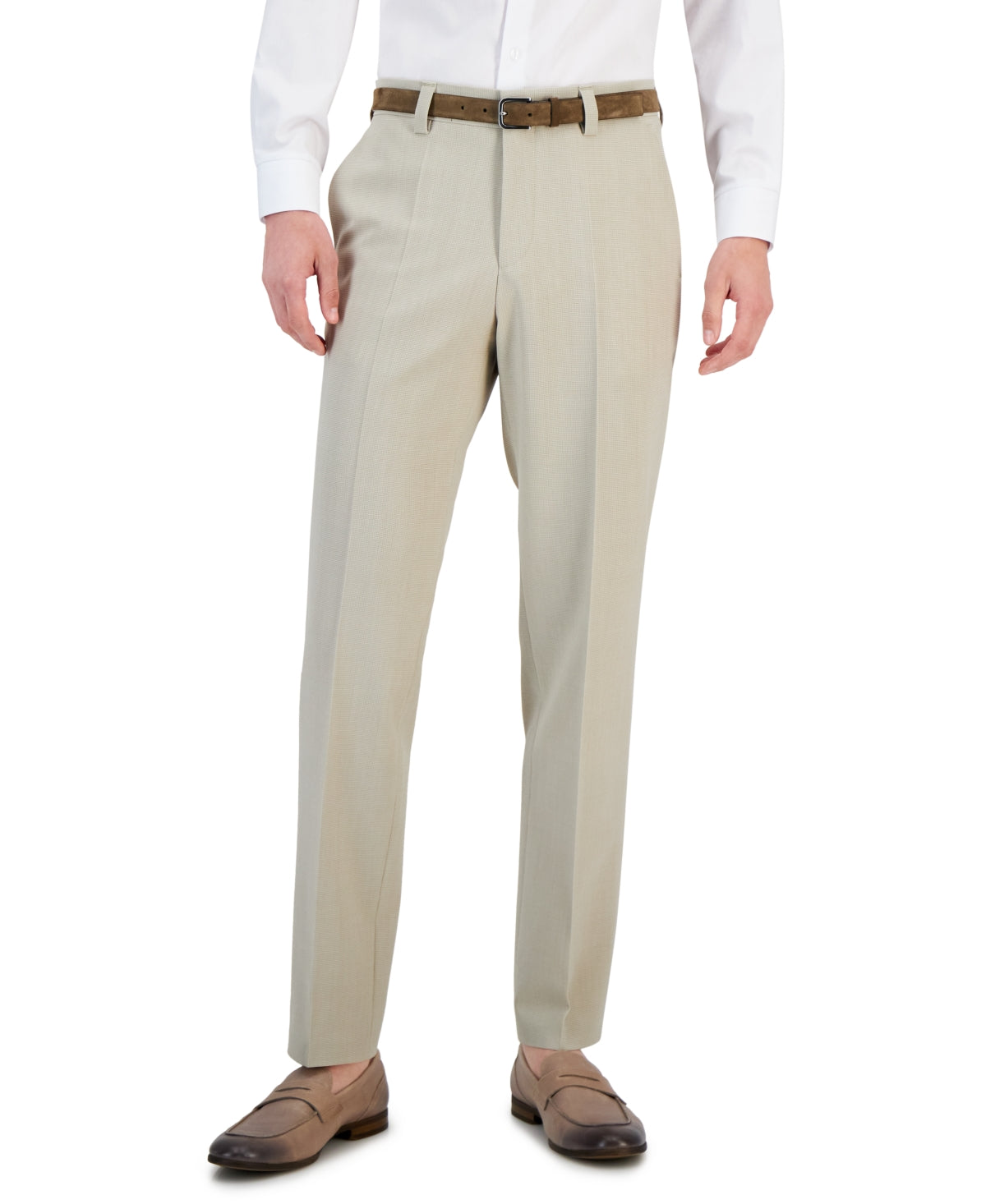 hugo-by-hugo-boss-mens-modern-fit-tan-superflex-suit-pants