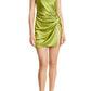 sau-lee-heidy-one-shoulder-satin-faux-wrap-minidress-in-avocado-green-size-4
