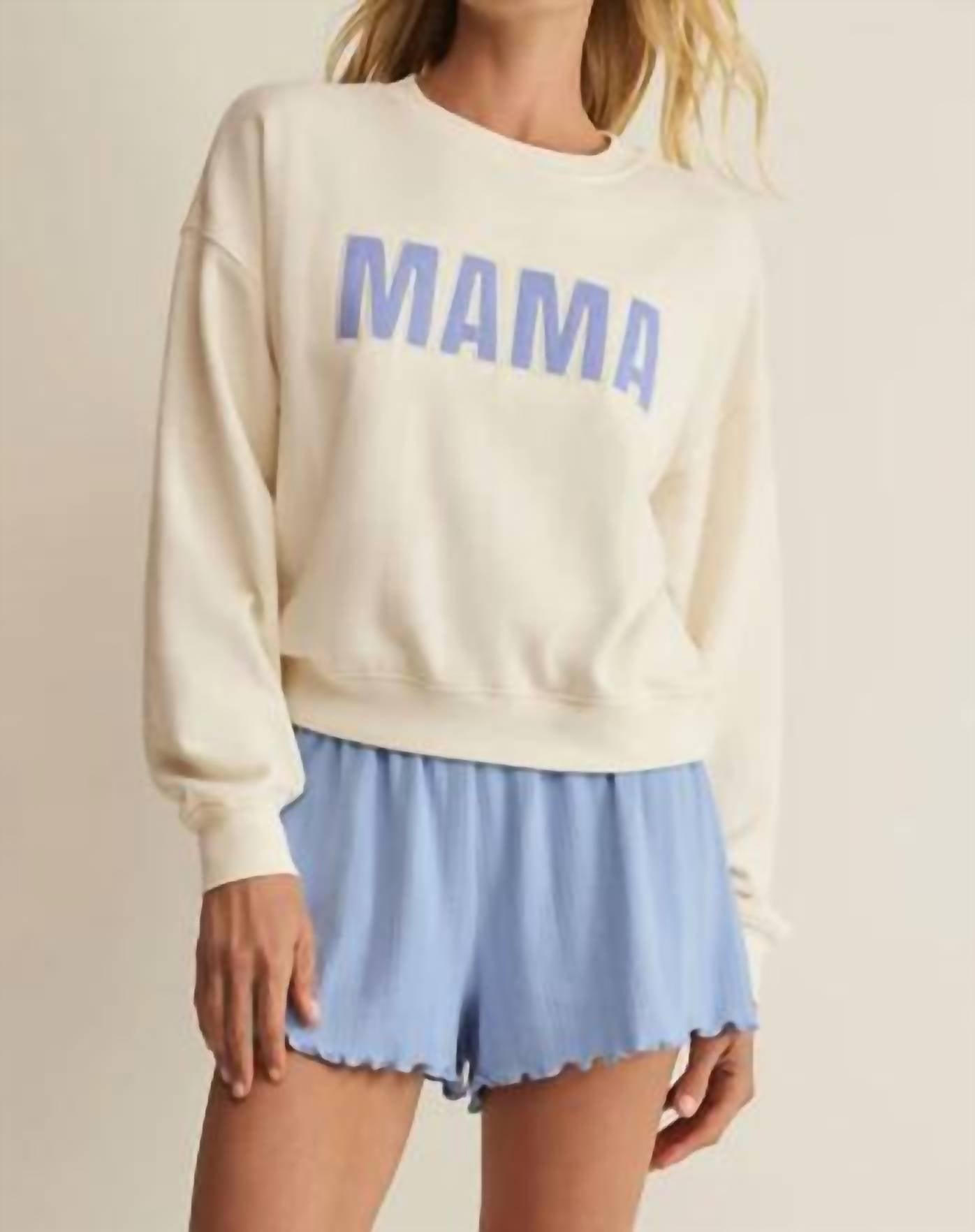 Z Supply - Mama Varsity Crewneck Pullover Sweatshirt