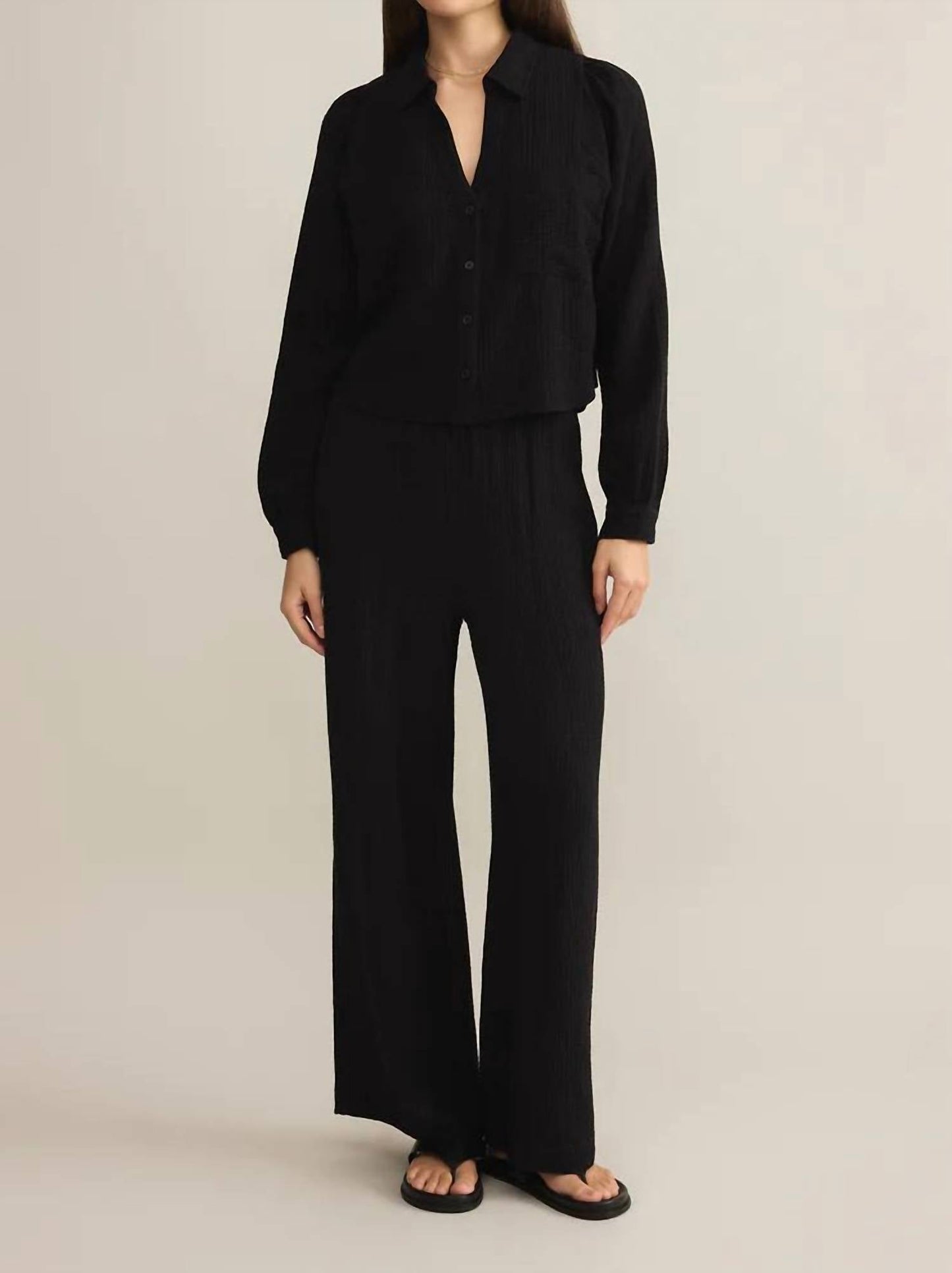 Z Supply - Campo Long Sleeve Button Up Gauze Top