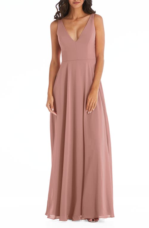 After Six Chiffon Gown in Desert Rose , Size 10