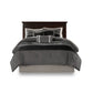 7 Pc Pieced Faux Suede Comforter Set Black Queen