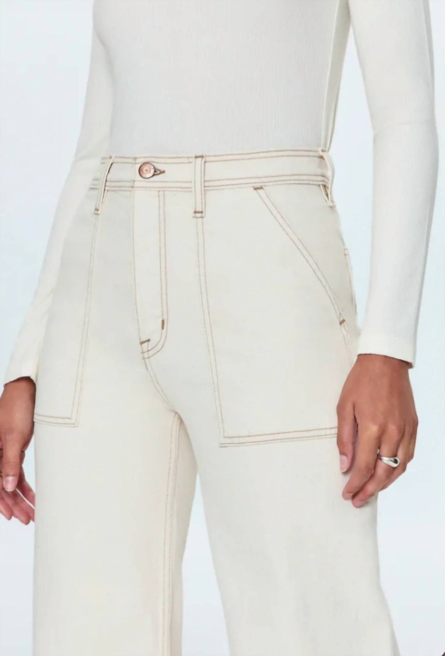 Pistola - Penny Utility High Rise Wide Leg Denim Pants