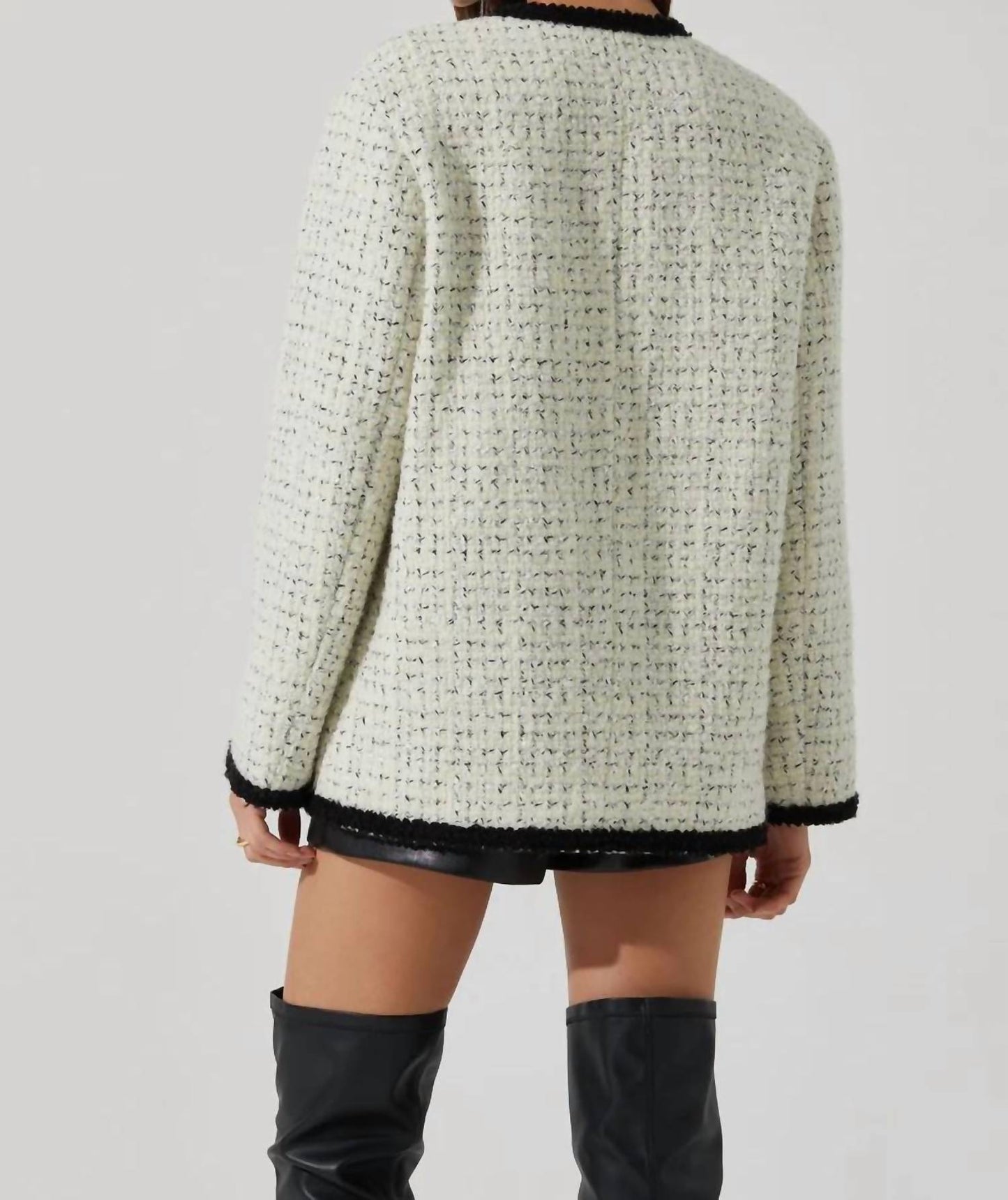 Astr - Collins Contrast Tweed Jacket