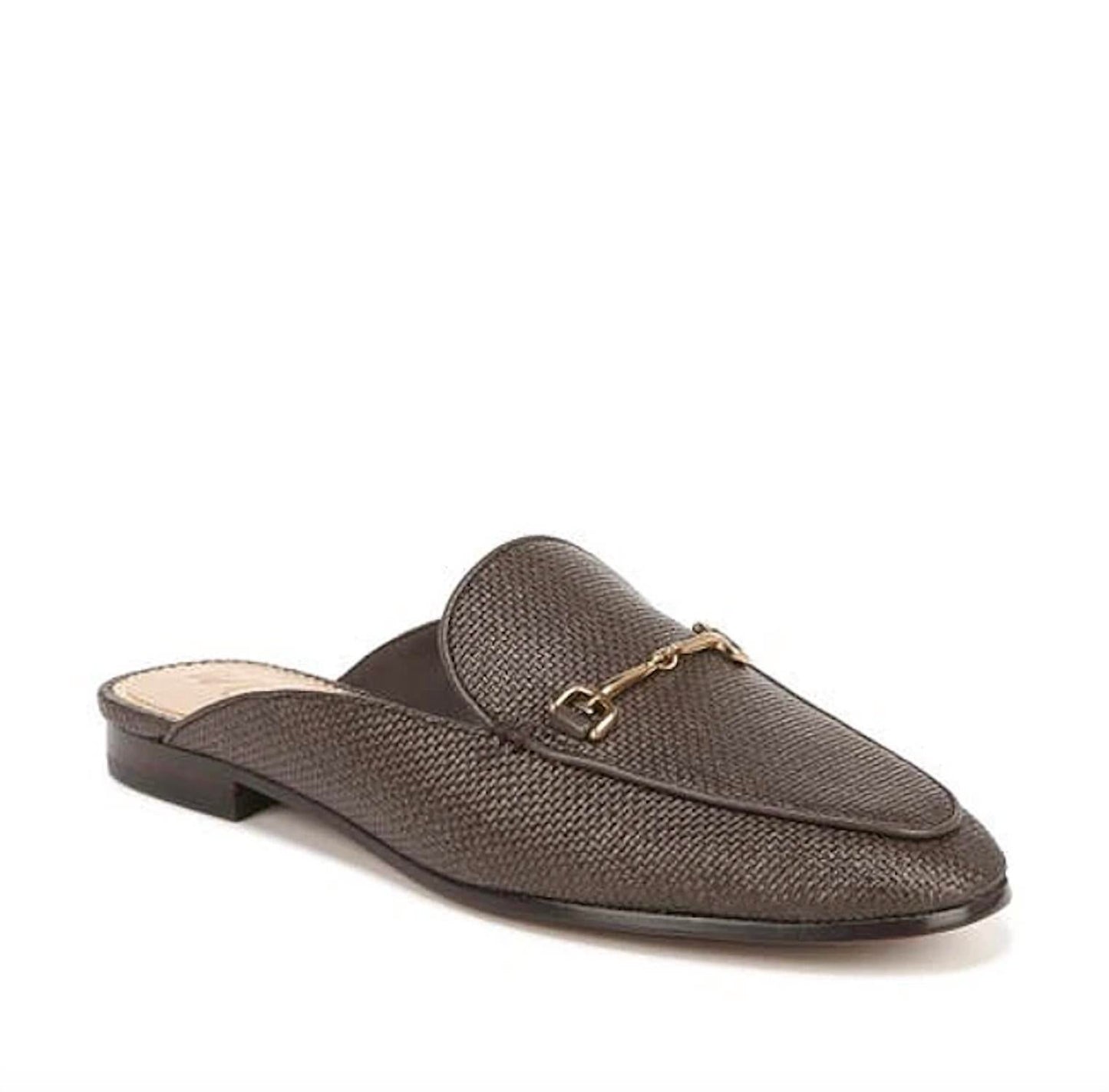 Sam Edelman - Women's Linnie Slip On Rounded Toe Chain Detailed Wide Mules