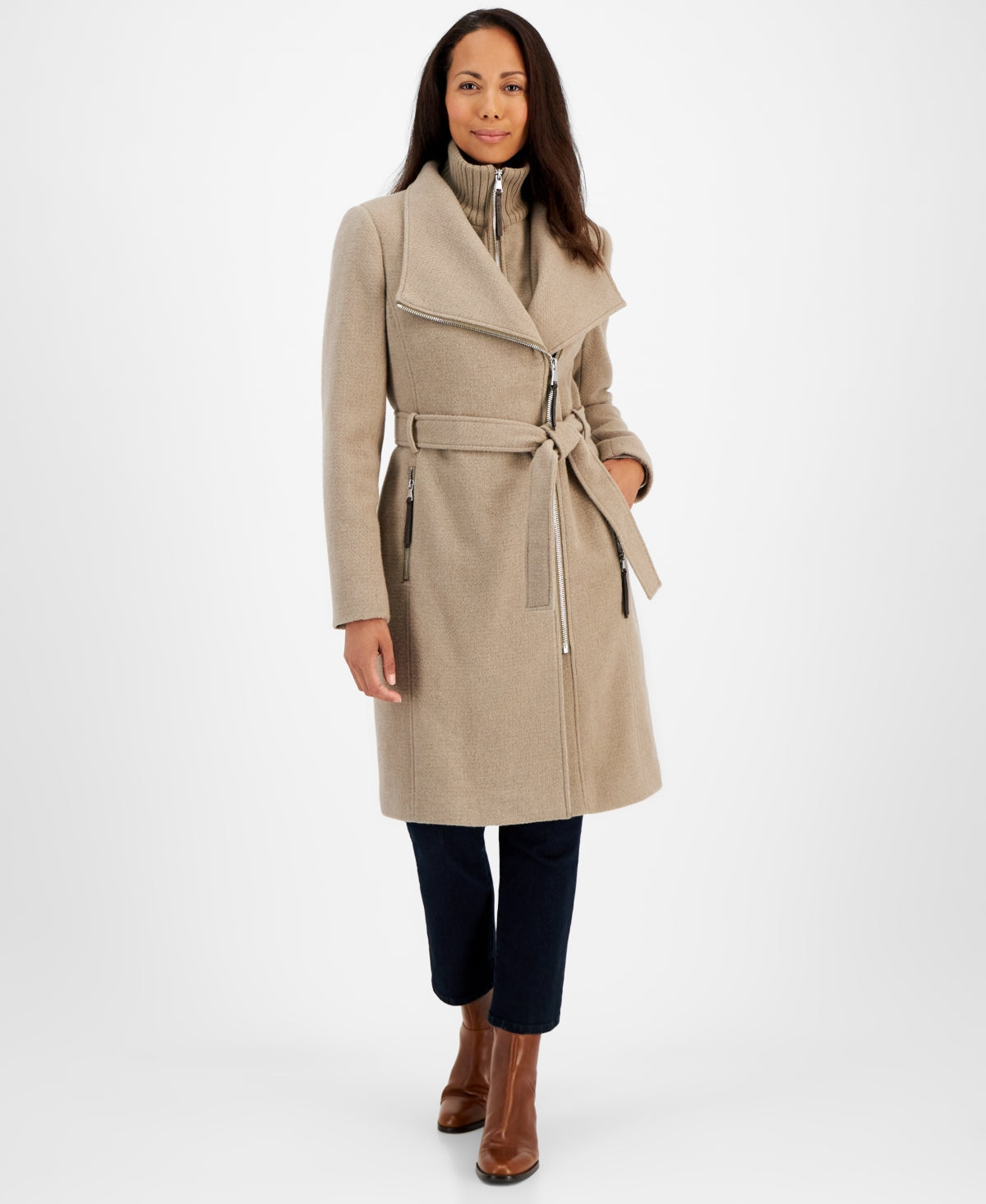 Calvin Klein Women's Belted Wrap Coat