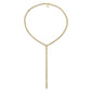 Eklexic - Women's Micro Royal Rolo Chain Lariat Necklace