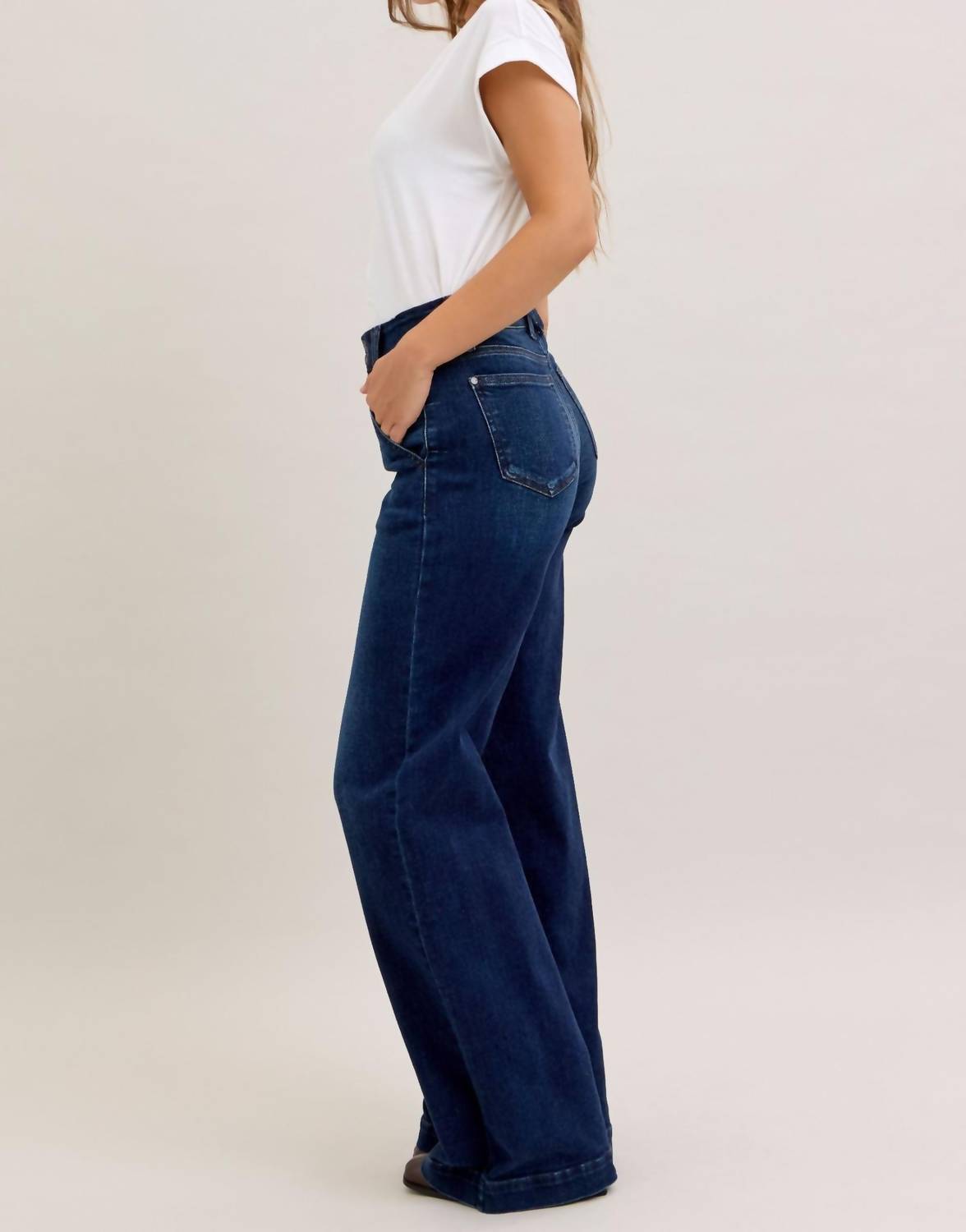 Judy Blue - High Waist Trouser Wide Leg Jeans