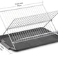 17 inch X Shaped Stainless Steel 2-Tier Dish Rack for Kitchen Counter