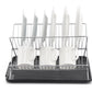 17 inch X Shaped Stainless Steel 2-Tier Dish Rack for Kitchen Counter