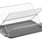 17 inch X Shaped Stainless Steel 2-Tier Dish Rack for Kitchen Counter