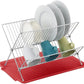 17 inch X Shaped Stainless Steel 2-Tier Dish Rack for Kitchen Counter