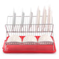 17 inch X Shaped Stainless Steel 2-Tier Dish Rack for Kitchen Counter